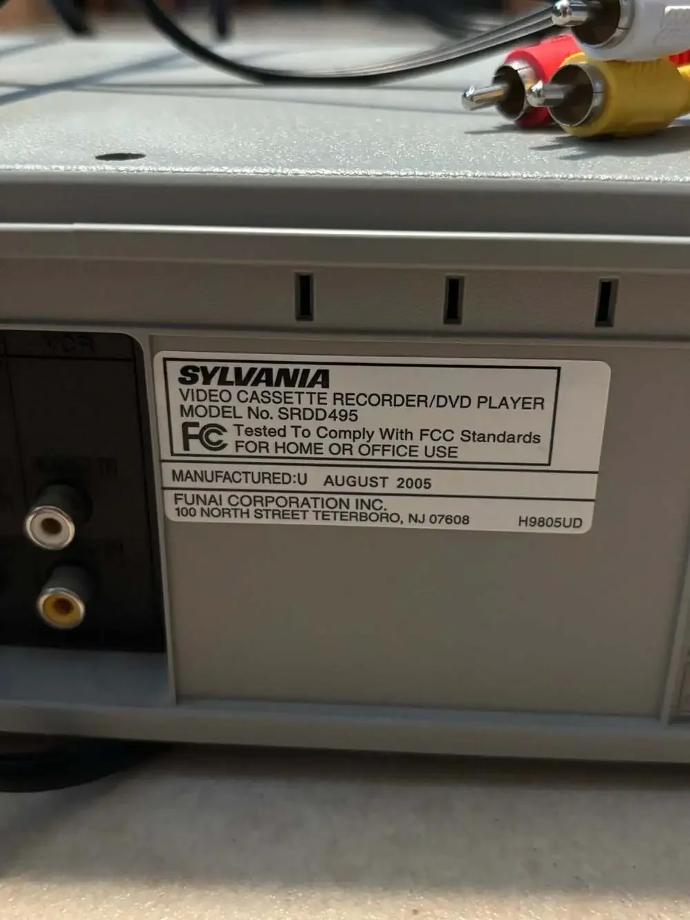 Tested & working Sylvania SRDD495 DVD/VCR Combo Player